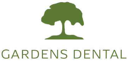 Gardens dental logo stacked